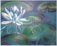 9 - Seerose, 80x100, Öl auf Leinwand