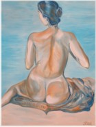 Rückenakt am Meer 1, 80x60 cm 